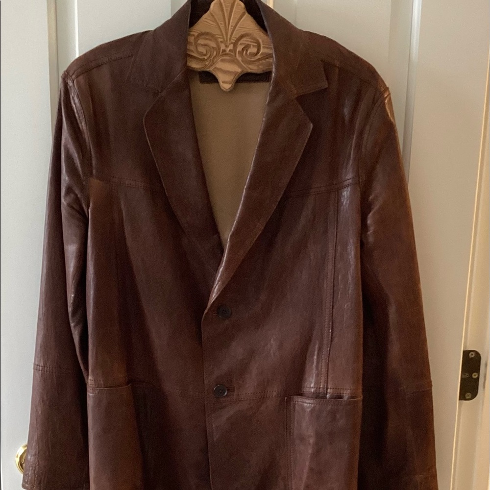 ANDREW MARC Waxed Leather Jacket - Picture 3 of 10